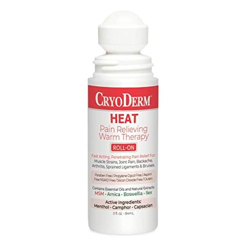 CryoDerm Heat Lotion 3 oz Roll On