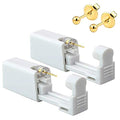 Self Ear Piercing Gun Kit 3mm Gold Peas Disposable Easy Use No Pain Piercing Tool with Stud & Alcohol Pads - 2 Pack