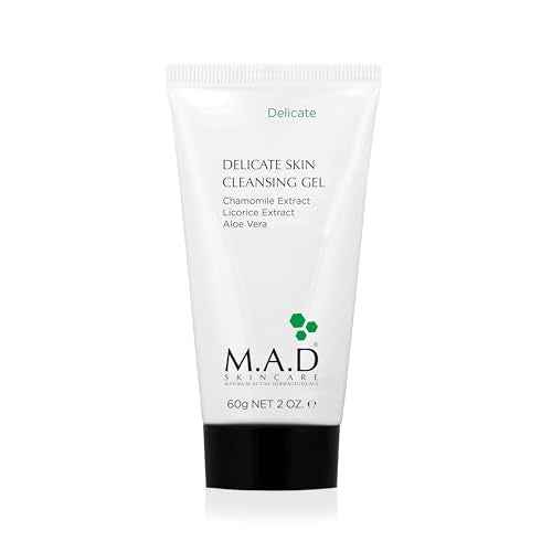 M.A.D Skincare Discover Delicate Care Set ? Complete Sensitive Skin Regimen with Gentle Cleansing Gel, Redness Rescue, Daily Moisturizer & Calming Gel Mask ? Hydrates & Soothes Irritated Skin