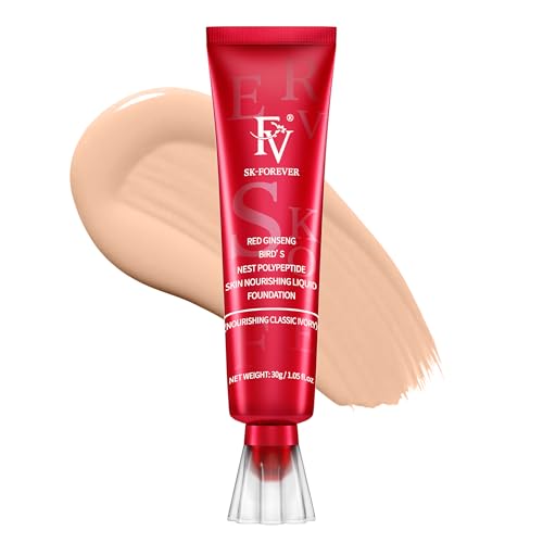 FV Dewy Liquid Foundation - Hydrating, Long-Wear Waterproof Makeup for Dry & Combination Skin, 30g
