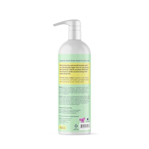 Hello Bello Sweet Pear Shampoo & Body Wash, Hypoallergenic, Dermatologist & Pediatrician Tested Formula for Babies & Kids, 20 FL Oz