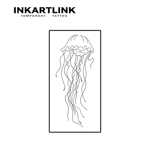 INKARTLINK Semi-Permanent Tattoos Waterproof 7-14 Day Jellyfish