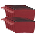 uxcell Canvas Makeup Bags, 10 Pcs Travel Cosmetic Bags Bulk, Multipurpose Plain Toiletry Zipper Pouches Blank DIY Craft Bags Pencil Bag for Women Teens, Dark Red