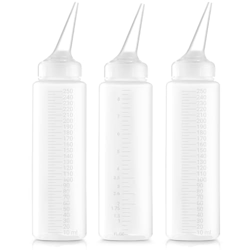 Hair Color Applicator Bottle 8.5 oz Angled Tip (Pack of 3)
