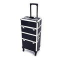 Mefeir 3-in-1 Rolling Makeup Train Case with Removable Wheels
