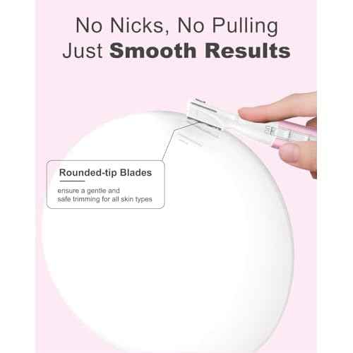 Eyebrow Trimmer, Facial Hair Trimmer Precision Detailer with Rinseable Blade, Battery Powered Double-Sided Eyebrow Razor with Comb, Compact Pen-Size Safe Painless Shaver for Chin Peach-Fuzz