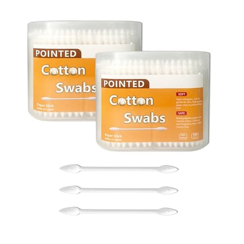 300pcs Double Pointed Cotton Swabs for Makeup & Nail Art
