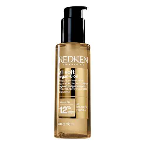 Redken All Soft Argan-6 Oil Treatment For Dry Hair - Deeply Conditions Hair, Adds Softness and Shine With Argan Oil