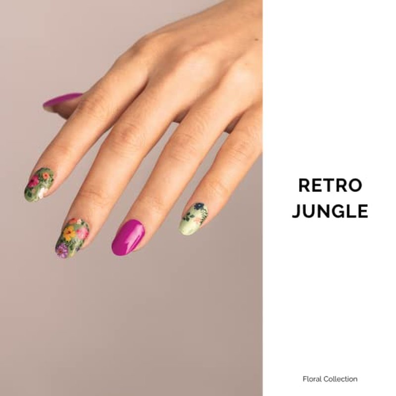 NAILOG Semi Cured Gel Nail Strips 34pcs - Jungle Design