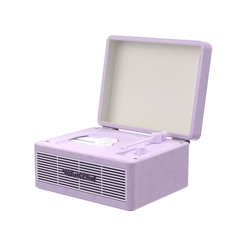 Portable Bluetooth CD Player with Rechargeable Battery & Speakers - Retro Design, AUX/TF Card Support