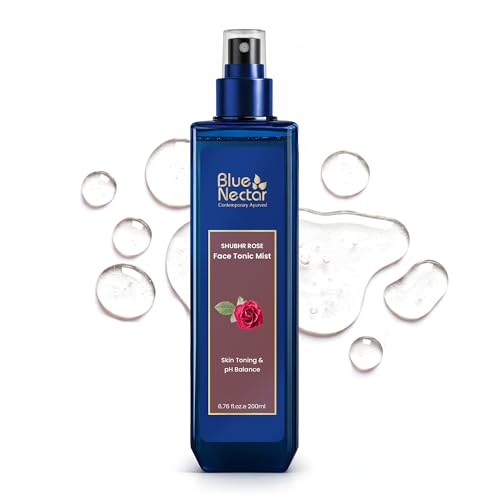 Blue Nectar Shubhr Steam Distilled Rose Toner Water & Face Tonic Mist 6.76 fl oz (200 ml)