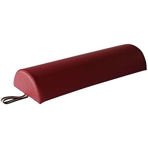 Master Massage 9" x 26" Semi-Round Massage Bolster Pillow - Burgundy