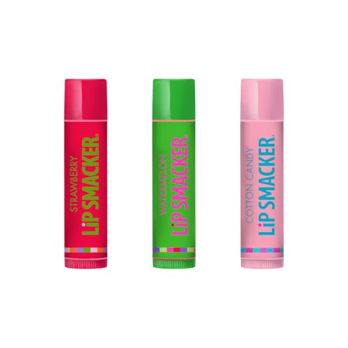 Lip Smacker Flavored Lip Balm Trio - Strawberry, Watermelon & Dr. Pepper
