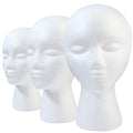 GliSun 3 Pcs Foam Wig Head Mannequin - Female Display Stand