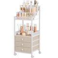 FURFUN 3-Tier Makeup Organizer Cart with Drawers - Rolling Storage
