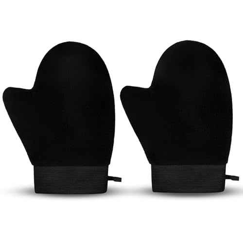 2 Pack Self Tanning Mitt - Elastic Wrist Tanning Gloves Prevents Staining, Tanning Mitt Applicator for Tanning Mousse or Lotion