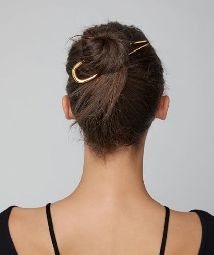 Elegant 3 PCS French Hair Pins for Buns & Updos - Gold Accessories