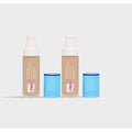 LAURA GELLER Baked Balance-n-Brighten Foundation with Retractable Airbrush Kabuki Brush Makeup Set, Sand (2 PC)