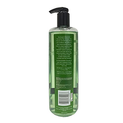 Neutrogena Rainbath Renewing Shower And Bath Gel, Moisturizing Body Wash and Shaving Gel with Clean Rinsing Lather, Pear & Green Tea Scent, 16 fl. oz