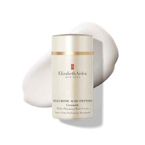Elizabeth Arden Hyaluronic Acid + Peptides Ceramide Hydra-Plumping Water Cream, Lightweight Gel Texture, Firming Moisturizer, Skincare Gift for Women, 1.7 oz