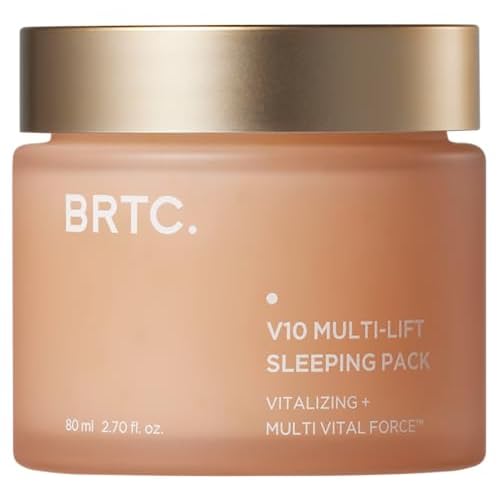 BRTC V10 Multi-Lift Sleeping Pack | Overnight Mask for Face Moisturizer, Moisturizing and Nourishing | Korean Skincare (80 ml, 2.70 oz)