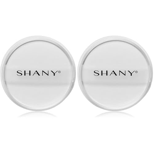 SHANY Stay Jelly Silicone Sponge - Clear & Non-Absorbent Makeup Blending Sponge for Flawless Application with Foundation - ROUND (Pack of 2)