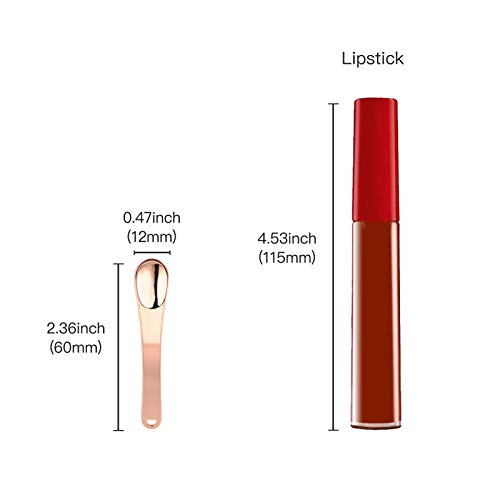 6 Pack Metal Cosmetic Spatulas for Skincare & Makeup Application - Rose Gold