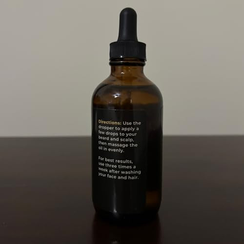 Beard & Scalp Oil ? Nourishing Hair & Beard Oil with Avocado, Jojoba & Rosemary Oils ? Promotes Growth, Soothes Itchiness & Dryness ? 4 fl oz(120ml)