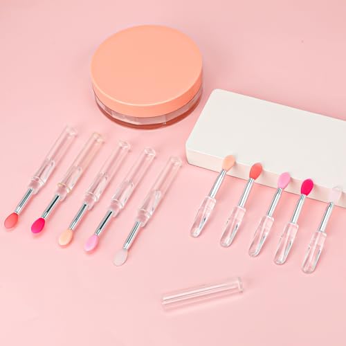 10Pcs Silicone Lip Brushes with Caps - Lipstick Applicator Tool