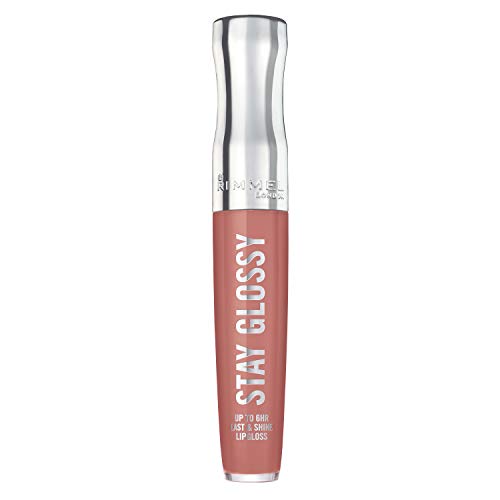 Rimmel Stay Glossy Lip Gloss, Bare Minimum, Pack of 1 Stay Glossy Lip Gloss in 290 Date Night