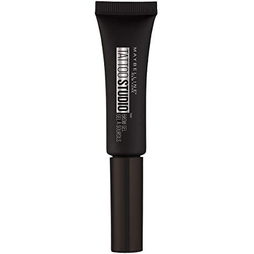 Maybelline TattooStudio Longwear Waterproof Eyebrow Gel Makeup for Fully Defined Brows, Spoolie Applicator Included, Lasts Up To 2 Days, Black Brown, 0.23 Fl Oz (Pack of 1)