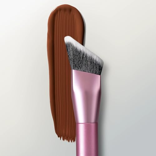Real Techniques Cheek Hugging Contour Brush, Angled Makeup Brush for Cream Contour Liquid Bronzer & Sculpting, Precision Face Shaping, UltraPlush Bristles, Cruelty-Free, 1 Count