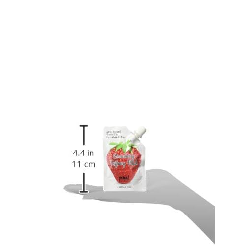 Primal Elements Face Mask, Clay Mud Facial Treatment, Reduce Pores & Treat Blackheads, Multi-Use Package, 1.18 oz - Strawberry Refining (Pack of 2)