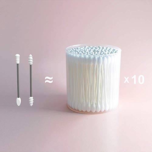Reusable Silicone Cotton Swabs - Double Tipped Q Tips for Makeup & Cleaning, 2 Pack