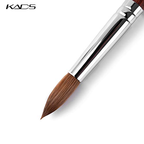 KADS Kolinsky Sable Nail Art Brush - Red Wood Acrylic Nail Brush - 22#