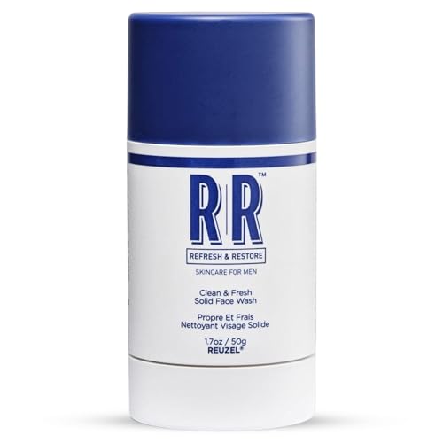 REUZEL Clean and Fresh Solid Face Wash Stick, Locks in Hydration, Cleansing, Moisturizing, Vegan Formula, Sulfate and Paraben Free, Light Maculine Scent, 1.7 oz