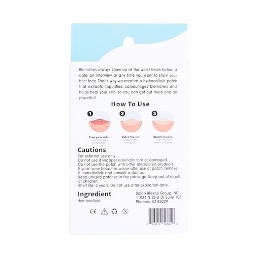 Acne Patches - Hydrocolloid Pimple Patches 72 count - Gently absorbs pus, oil and dirt from pimples in 6-8 hours