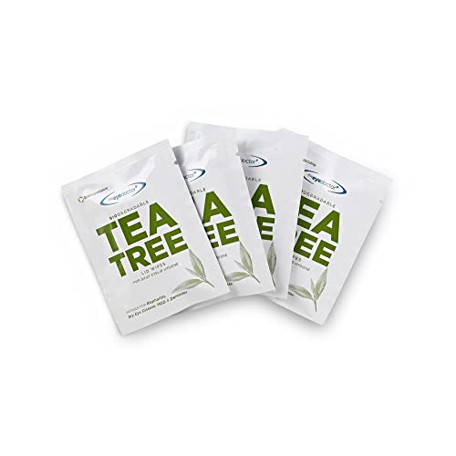 The Eye Doctor Tea Tree Eyelid Wipes - 40x Cleansing Lid Wipes Suitable for Dry Eye Blepharitis MGD & Demodex - Tea Tree, Coconut & Argan Oil