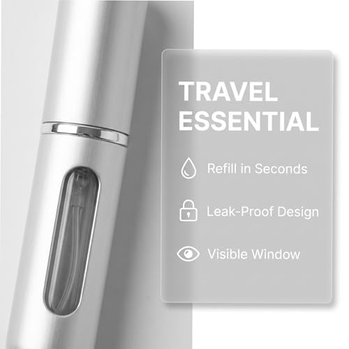 Travel Mini Perfume Atomizer Bottle - 6 Pack, 5ml Leak-Proof Design