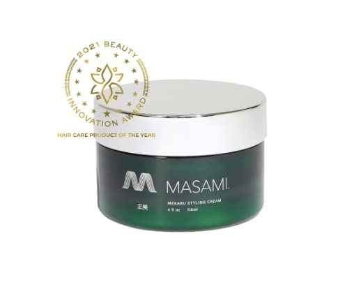 MASAMI Mekabu Hydrating Styling Cream | Curl Cream for Curly Hair | Sulfate/Paraben/Phthalate Free | Vegan & Cruelty Free | Salon Qualty | All Hair Types & Textures | Curl Defining