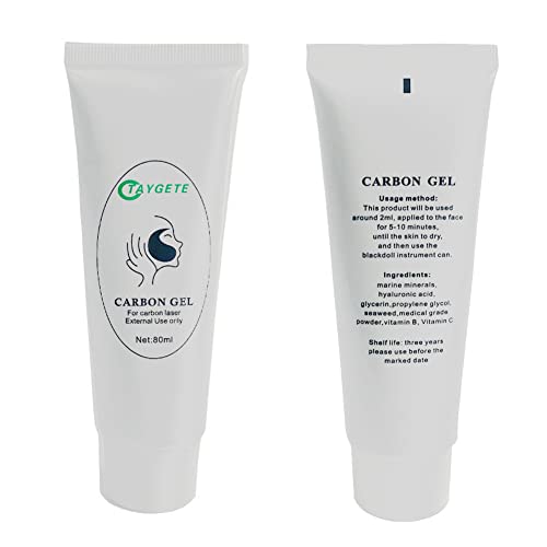 80ML Carbon Peel Cream Gel for Skin Rejuvenation Black Doll,Facial Skin Deep Cleaning with Carbon Gel Nano Activated Carbon for Laser (1pc)