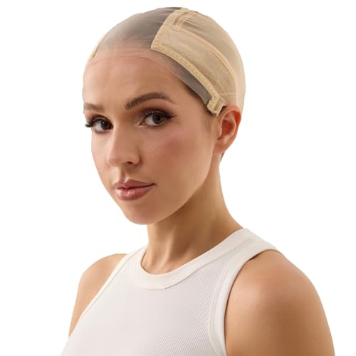 Lace Wig Cap Non-Slip Adjustable Band Nude M