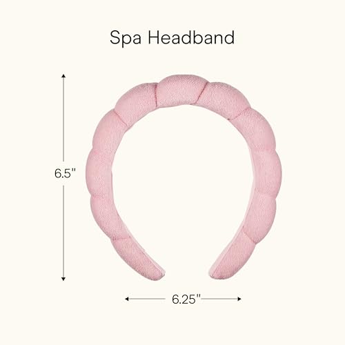 Conair Spa Makeup Headband, Pink Microfiber Hair-Hold Band