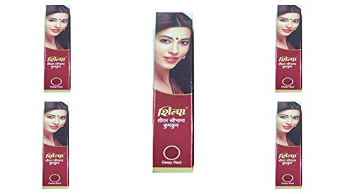 Maroon Liquid Bindi with Polka Dots - 5 Pack