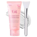 TJE Collagen Night Wrapping Mask, Peel Off Facial Mask With Applicator Collagen Masks Elasticity & Hydration Care Reduces Sagging & Dullness Korean Skincare- 2.53 fl oz