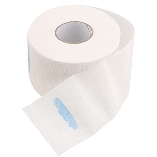 10 Rolls Disposable Barber Paper Neck Strips, 1000 Strips Professional Stretchy Paper Neck Band, Protector Stretchy Strips Cutting Accessories for Hair Cut, Beauty Salon, Black and White