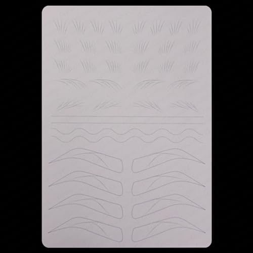 Guapa 3pcs Microblading Hairstroke Practice Skin Pre-printed Silicone Eyebrow Latex for Perfect Nano Eyebrow Tattoo Practice (Pink Sheet)