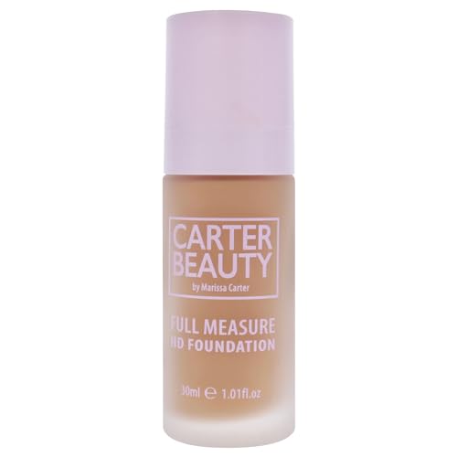 Carter Beauty By Marissa Carter Full Measure HD Foundation- Water-Based, Super Soft Skin Perfector - Vegan And Cruelty Free, Paraben And Sulfate Free - Banoffee - 1.01 OZ