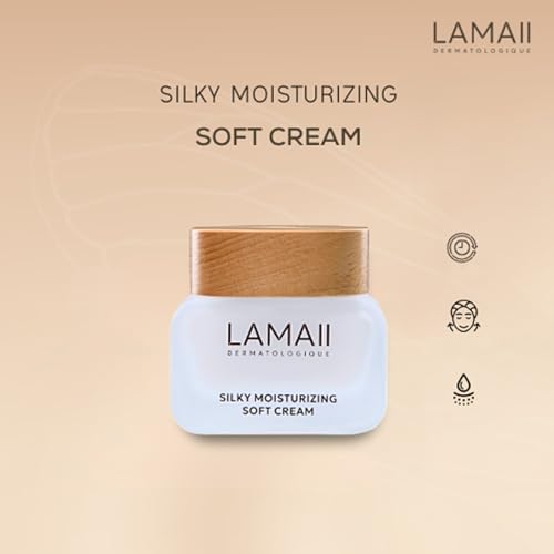 Silky Moisturizing Soft Cream ? Face Moisturizer for Women with Deep Hydration & Anti-Aging, Daily face cream with Rhus Coriara Leaf Extract, LARVOGEN¢â Bio Oil & Caviar Oil ? 50g