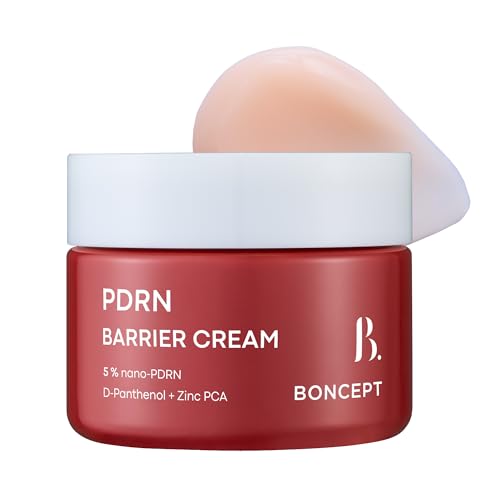 PDRN Barrier Cream - 5% Salmon-Derived Nano-PDRN, D-Panthenol & Zinc PCA, Firming and Strengthening Korean Moisturizer for Sensitive Skin, 1.94 oz. 55g